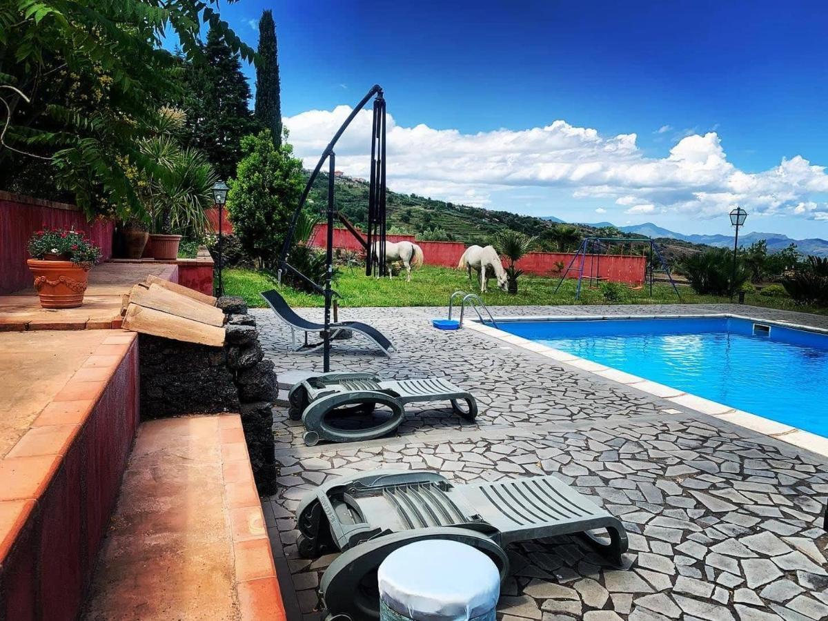 Villa Alessio - Case Vacanza Con Piscina Sull'Etna Puntalazzo Dış mekan fotoğraf